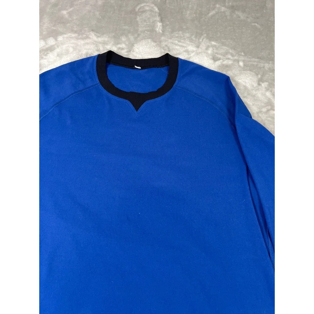 Lululemon Mens Medium Blue Running Pullover Thumbhole Long Sleeve Athletic Top